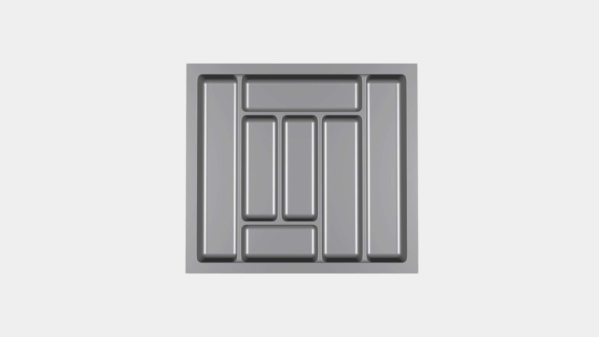 Лоток для столовых приборов 600 серый Standard - 3D model by platinum ...