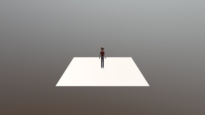 Excited animation 3D Model