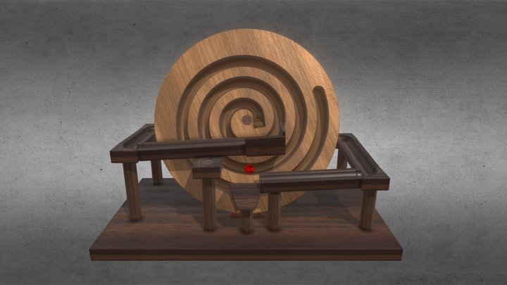 Spiral Marble Machine Wooden Toy – Modello 3D gratuito STL