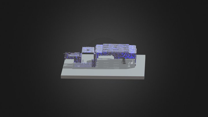 Lampadario building & Lion sculpture 3D Model