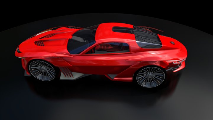 Zora Coupe - Corvette concept 3D Model