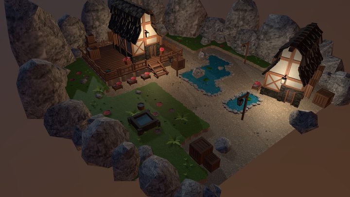 Rock Fall 3D Model
