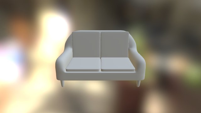 Simple Couch 3D Model