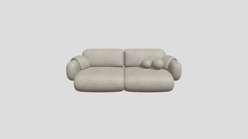 White Round Couch