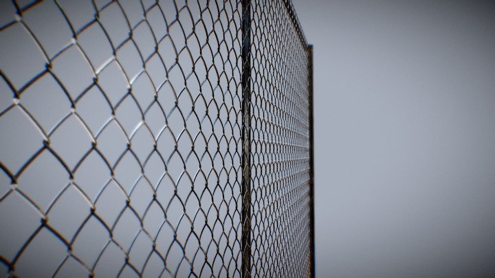 Chain Link Fence 3D Model