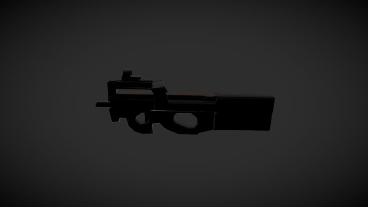 P90 Low-Poly 3D Model