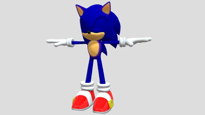 Movie Sonic Short Quills (Gen Style) 3D Model