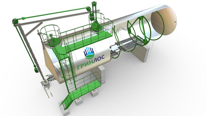ГРИНЛОС РГС 100м3 надземная установка 3D Model