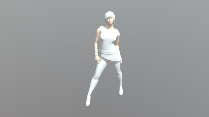 Anita-2Standing With Pose 3D Model