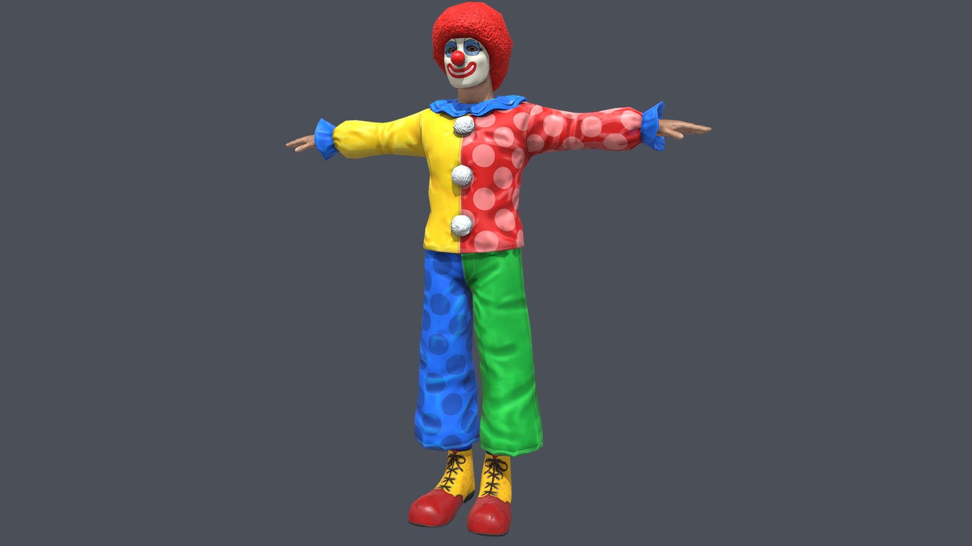 Costume da clown truccato Modello 3D $199 - .max - Free3D