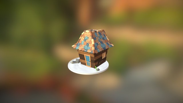 Cartoon Hut 3D Model