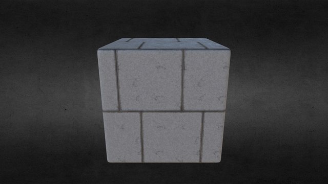 Concrete Large Tiles 3D Model
