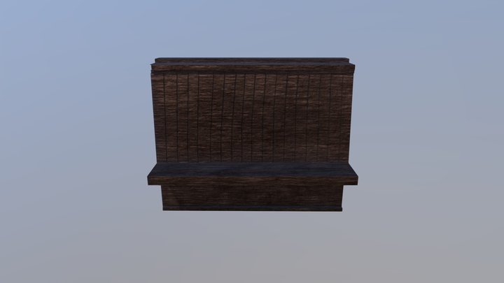 Prancing Pony Long Bench 3D Model