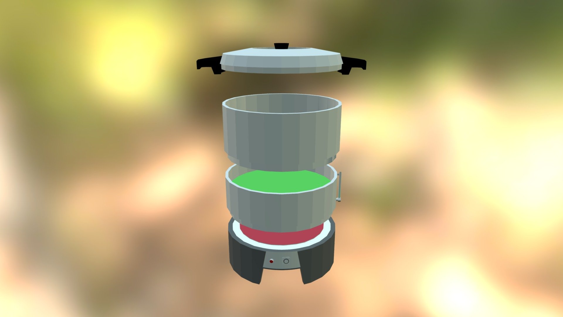 Rice Cooker with UltraSteam 3D model by xing [91bbd0b] Sketchfab