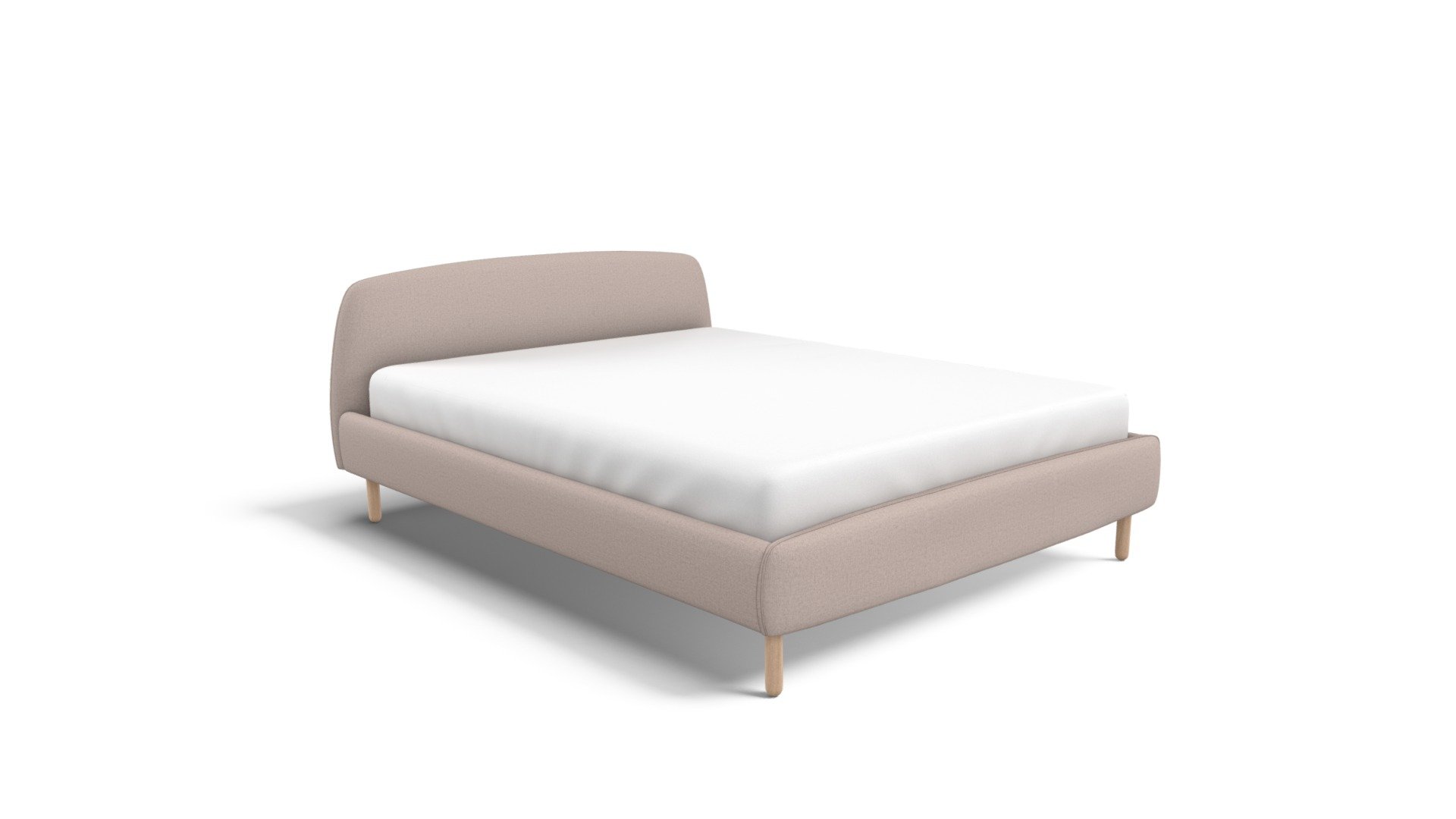 Jonah Kingsize Bed, Warm Grey