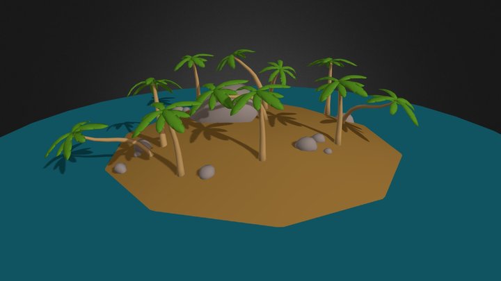 [FreeDownload] Lowpoly Tropical Island 3D Model