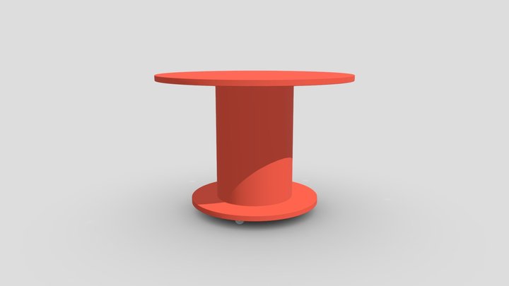 Cable Spool Coffee Table 3D Model