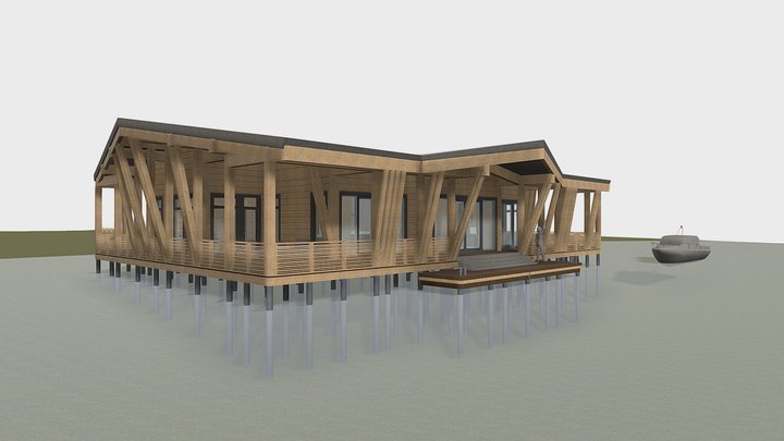 Дом на воде 3D Model