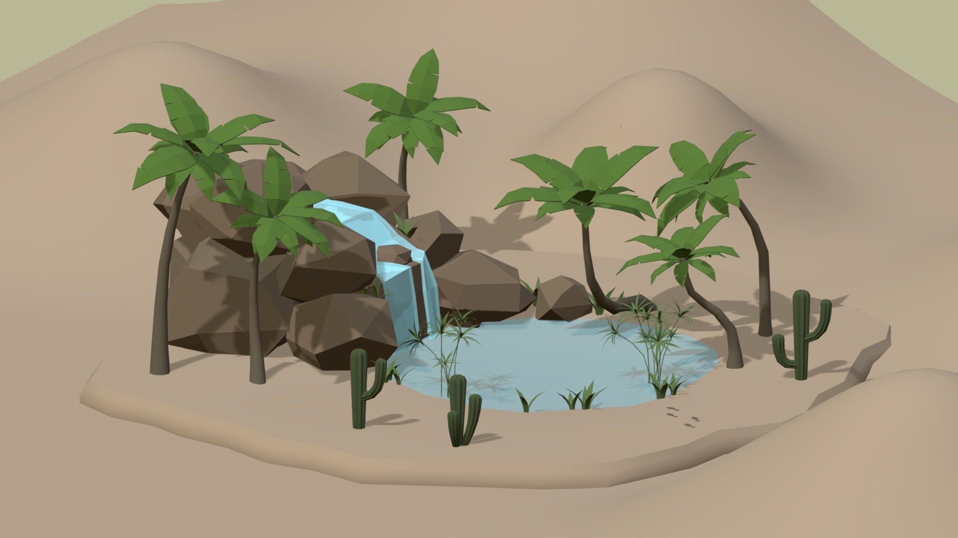 Oasis Buy Royalty Free 3D model by ApprenticeRaccoon [91bf84b