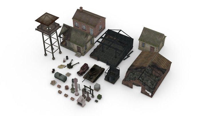 furniture_b models from FPS creator classic 3D Model