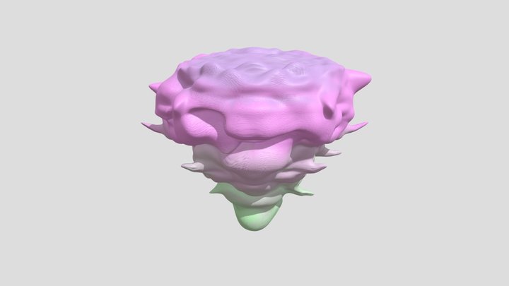 Floating island with lumps 3D Model