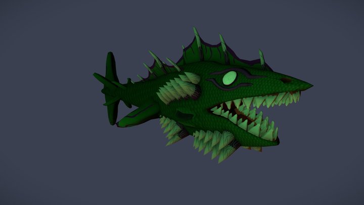 Stylised Sea Monster 3D Model