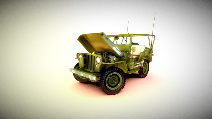 WW2 Jeep 3D Model