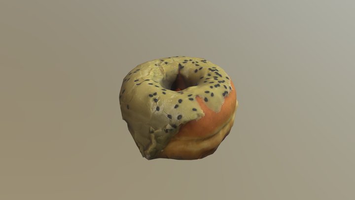 Green Tea Donut 3D Model