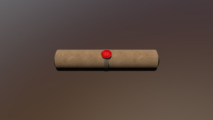Wrapped Scroll 3D Model