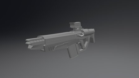 RailGun 3D Model