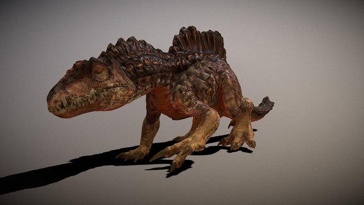 Indoendocrin Spinedominus Rex Sub-Adult 3D Model