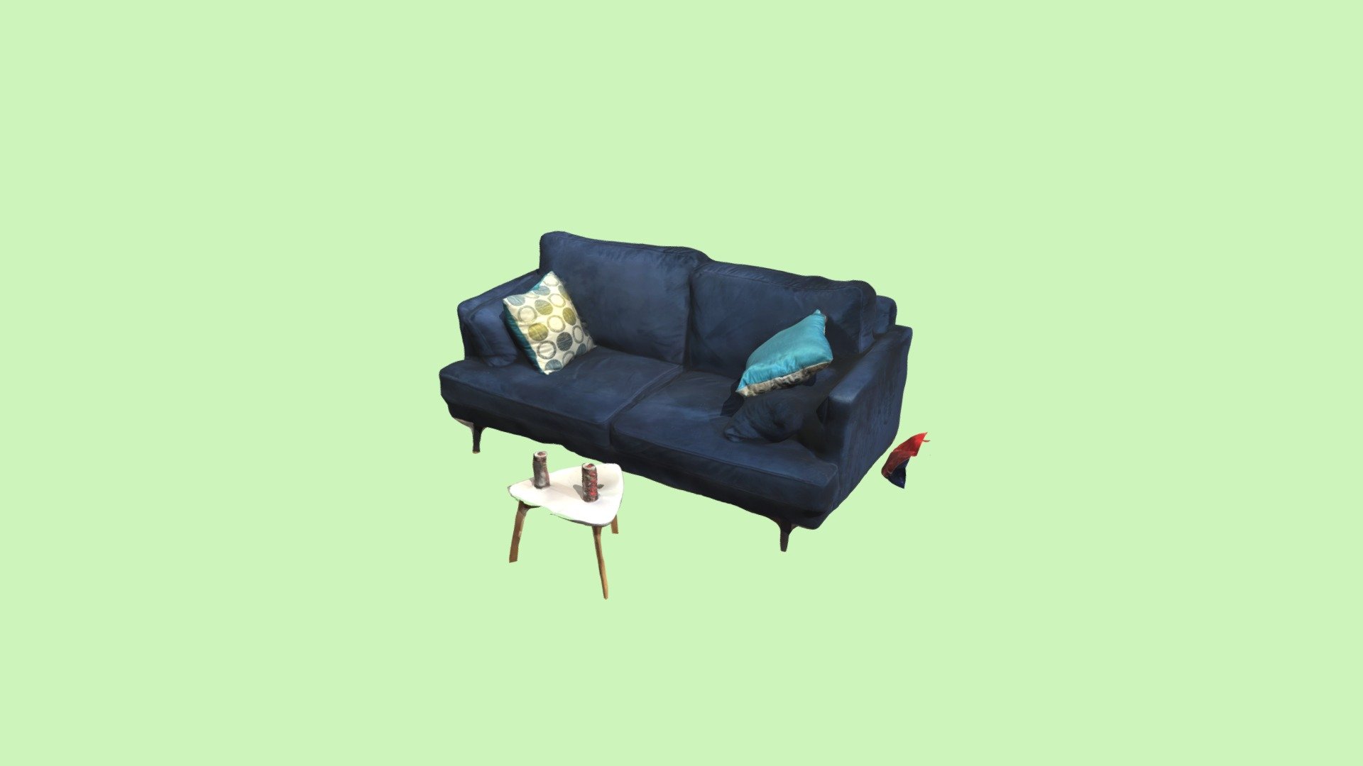 Blue Velure Couch - 3D model by LukaP (@lukapas) [91c70a3] - Sketchfab