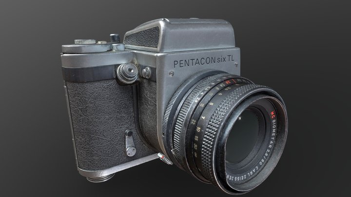 Pentacon six camera. 3D Model