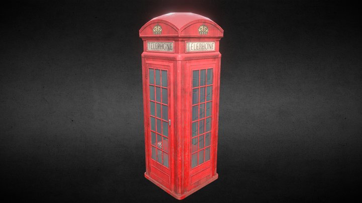 Telephone Booth 3D Model