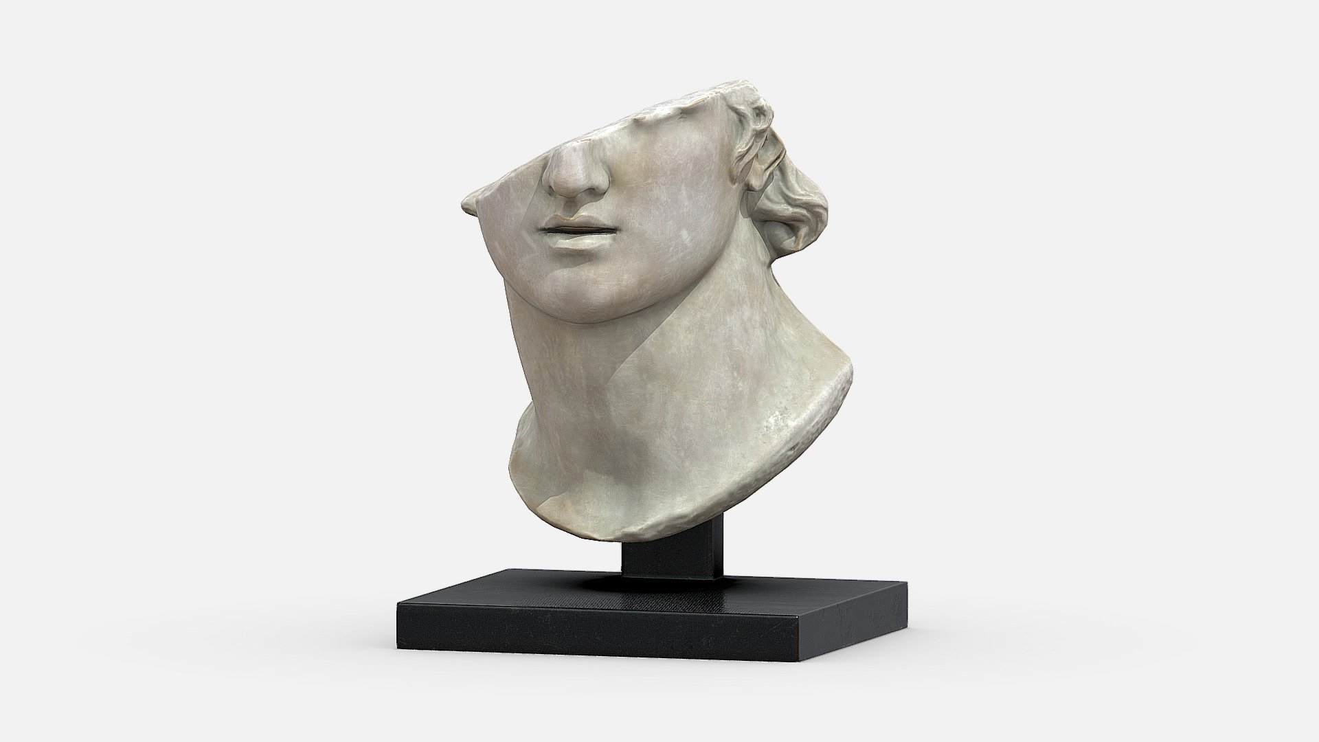 Head of a Youth / Sculpture / 3D model Buy Royalty Free 3D model by