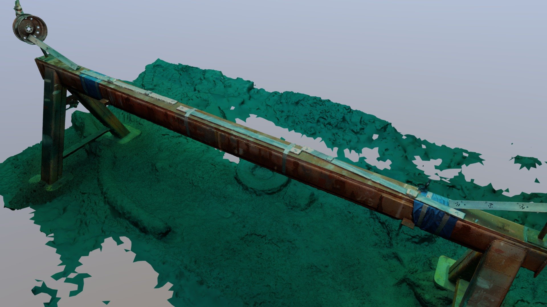 Underwater beam structure for test, Geocean