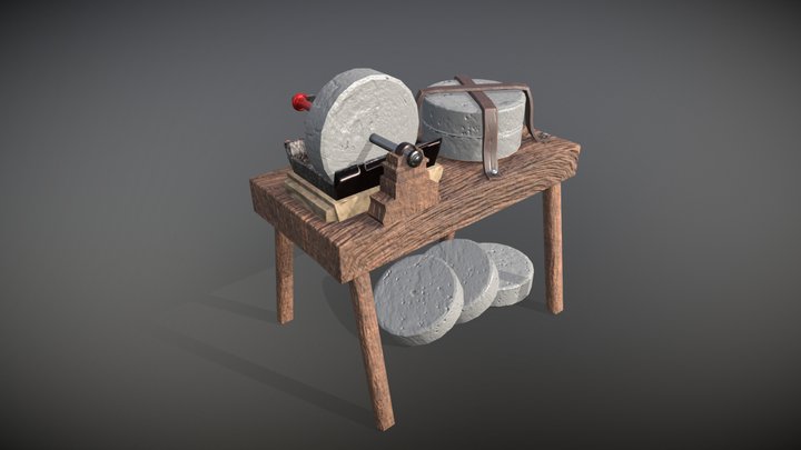 Médieval Grindstone 3D Model