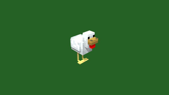 Minecraft Chicken – Kostenloses 3D-Modell STL