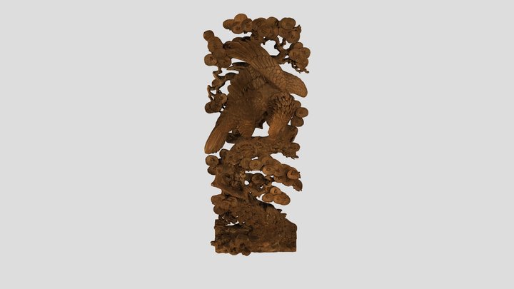 西町車山の木彫 松鷲2 3D Model
