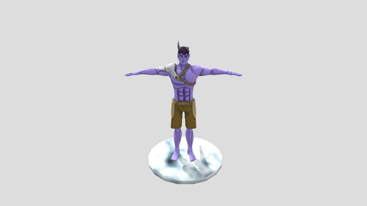 hand painted ice demon 3D Model