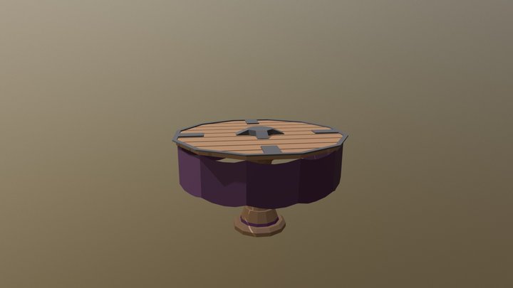 Low Poly Asset - Fortune Tellers Table 3D Model