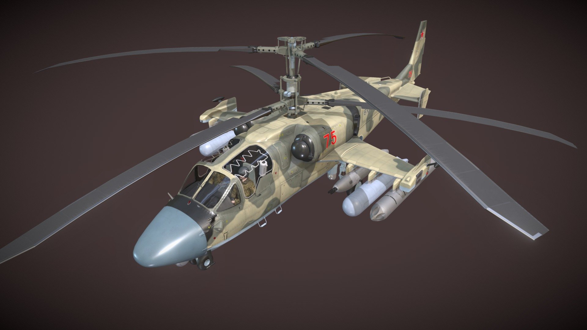 Kamov Ka-52 "Alligator" Camo Complex Animation - Buy Royalty Free 3D ...