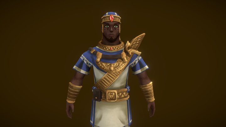 [Student Work] Egyptian Character Model 3D Model