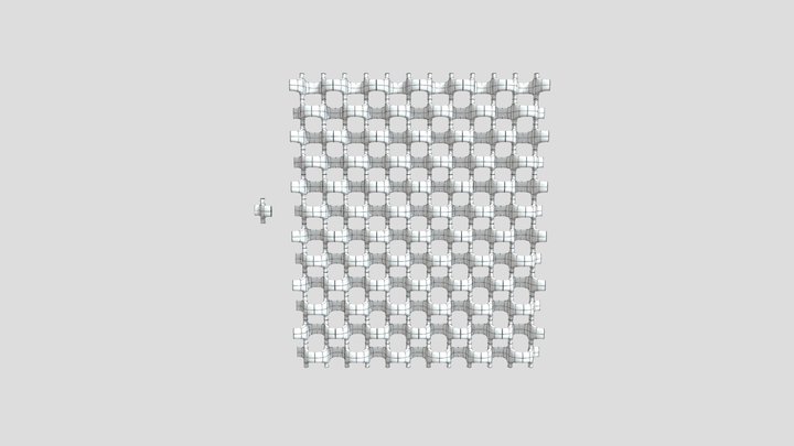 Construct the building wall modeling 3D Model