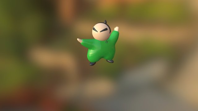 Kung Fu tea’s  mascot-Inviting 3D Model