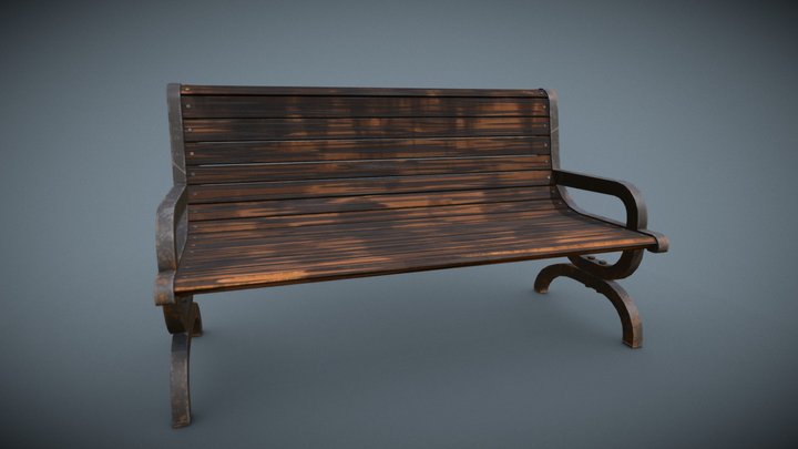 Park Bench 3D Model