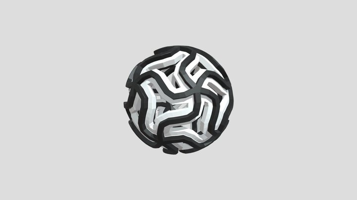 Linked Star Ball 3D Model