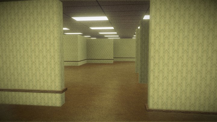 Backrooms V2 (LEVEL 0, MADE BY ME IN BLENDER) – Modello 3D gratuito STL