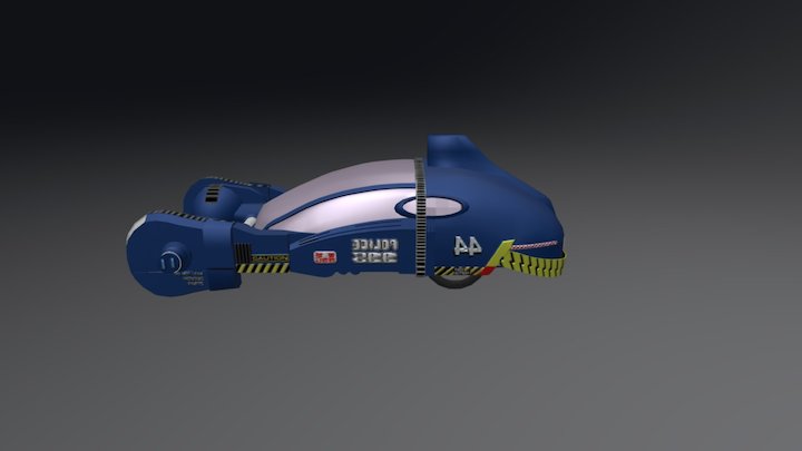 Police Spinner 44 3D Model