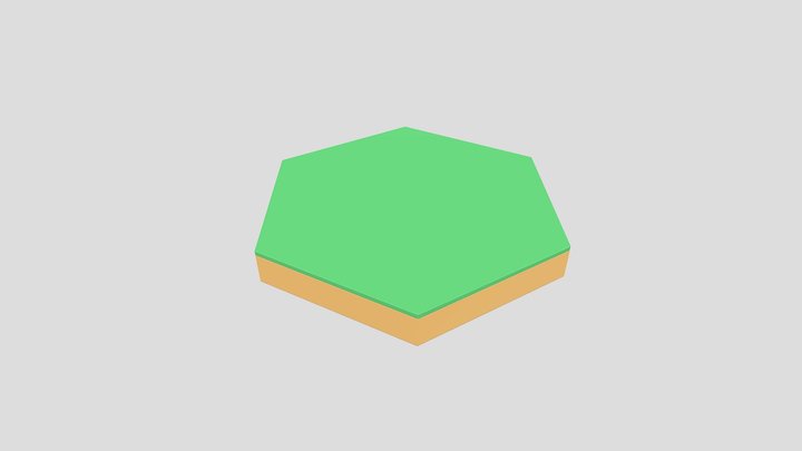 HexaWorld - Green (Plain) 3D Model